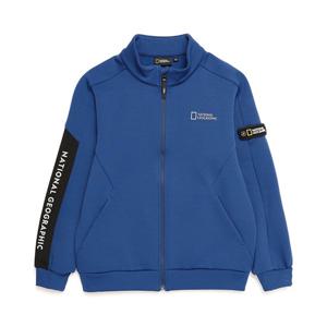 내셔널지오그래픽키즈 N214KFT210 기모 트레이닝 풀집업 DBLUE