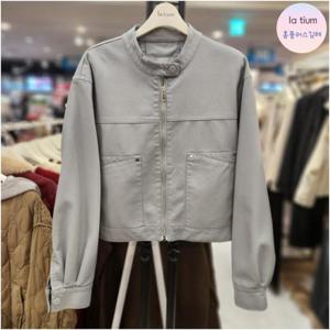 라티움 HC03 여성 부드러운 핏예쁜 크롭 지퍼형 차이나 가죽(합.피)자켓 L55 P7JK01 71