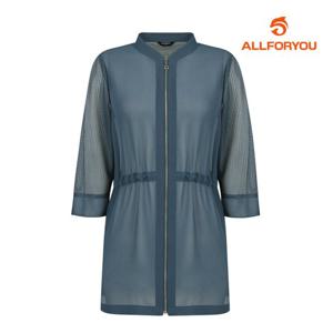 [올포유][올포유] 여성 메쉬 소매 쉬폰 7부 집업 자켓 ALKKL4351