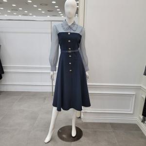 [미니멈]쉬폰 슬리브 배색 플레어 원피스 (MZAGWO1900BE)_IC