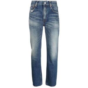 생로랑 디스트레스드 하이라이즈 스트레이트 진 734311Y07HA