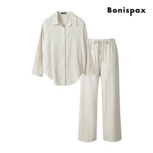 [보니스팍스(여성의류)]썸머 린넨 셔츠 세트 투피스 (XP4OP030M0)