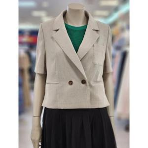 SOUP 세이브존07 더블버튼 크롭 반팔 자켓 OB5JKR1