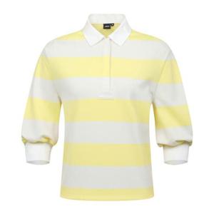 JDX HC11 여성 퍼프소매 줄무늬 7부 티셔츠 X1TLW5450