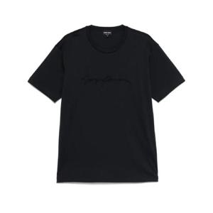 25 FW 조르지오아르마니 로고 자수 티셔츠 6GSM90SJRQZ TP434367343