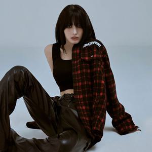 [버커루]남성 루즈핏 빈티지 체크 셔츠 자켓 B234SH100P