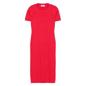 펜디 미디 원피스 FZDD59AUZR F1SAX RED