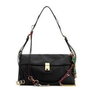 프라다 블랙 가죽 라지 소프트 사운드 숄더 백 1BD378VOO62C6A