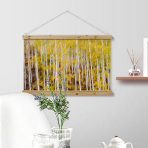 아트박스/꾸밈 cg287-우드스크롤_90CmX60Cm-노란물든나무숲