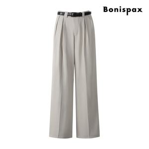 [보니스팍스(여성의류)]핀턱 벨트 세트 슬랙스 (XP6PT002M0)