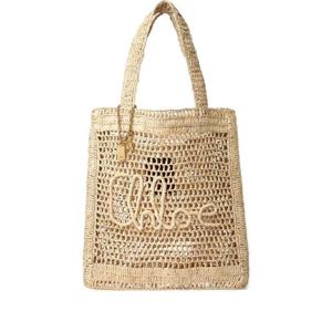 25 FW 끌로에 서머 바나나 로고 디테일 라피아 토트 백 CH25US901P08 TP439230681