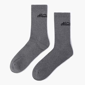 [먼싱웨어]남성 레터링 크루 삭스 멜란지그레이(MQ321MSO71)