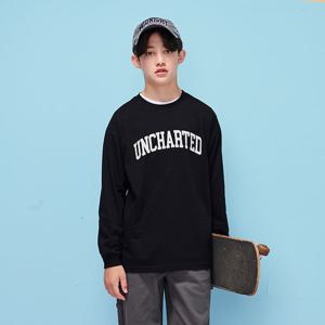 [에꼴리에] 남자 봄이월 블러 레터링 바이오 라운드티(25C0407)