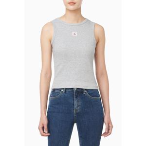 [캘빈클라인 진]여성 우븐라벨 코튼 립 민소매 티셔츠 47C201G