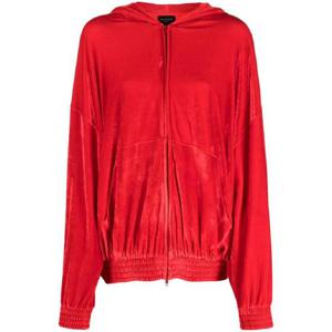 25 FW 발렌시아가 크리스털 장식 벨벳 후드티 751014TOVO3 TP432146596