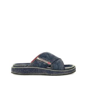 디젤 데님 크로스 스트랩 슬라이더 샌들 Y03612P0320HA711