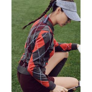 [빈폴골프]여성 아가일 칼라 니트 풀오버 - 애쉬(BJ5951A244)