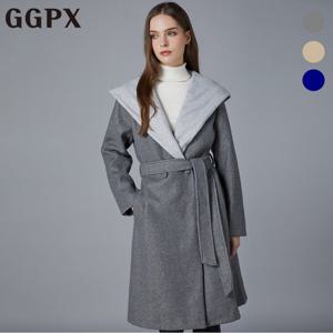 [GGPX] 벨티드 후드 숄 코트 (GO8CT001F)