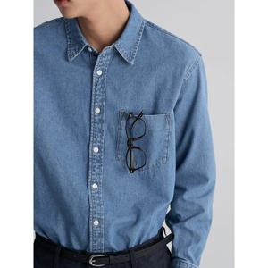 (215964CP3P) [에잇세컨즈] 긴소매 데님 셔츠  블루