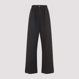 까르뱅 엘라스틱 웨이스트 와이드 울 팬츠 6252K21290 N801