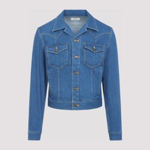 셀린느 체스트 플랩 트러커 데님 재킷 RV0RN0D38 GBV7