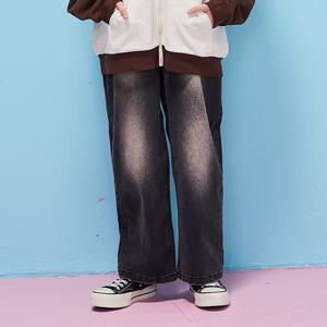 [에꼴리에] 여자 봄이월 벌룬세미와이드 포켓블랙진(25C1257)