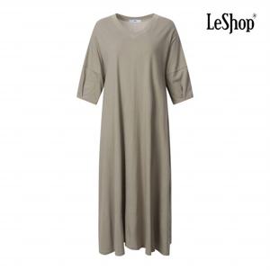 [르샵] V넥 러플 롱라인 원피스 (BP9OP005A)