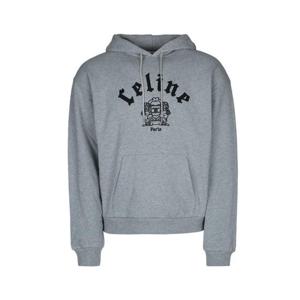 셀린느 후드 티셔츠 RY08M670Q08BQ GREY MELANGE BLACK DOM