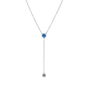 스와로브스키 5734249 Stilla Y 블루 목걸이