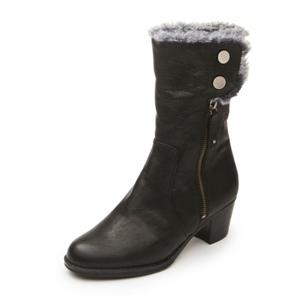금강제화 르느와르 여성 RENBOC3906G1 5cm 버튼 털부츠 여성부츠  염소가죽