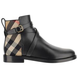 버버리 여성 하우스 체크 블랙아카이브 베이지 앵클 부츠 8056819