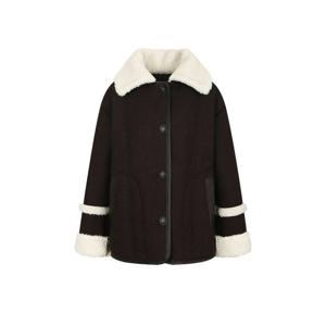 [제이제이 지고트]레더 배색 시어링 울 재킷GNCA3FRR1