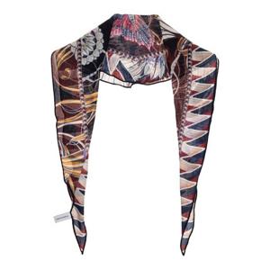 26 SS 페라가모 뉴네이비 실크 그래픽 프린트 스카프 3211970787768