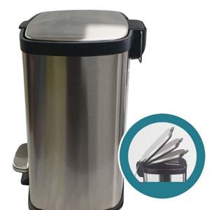 삼정795 고급 무소음 사각 스텐 페달 휴지통 20L 쓰레기통 휴지통 스텐휴지통 페달휴지통 스테인레스