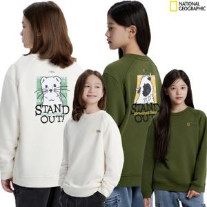 내셔널지오그래픽키즈 시즌 백그래픽 맨투맨 K254USW040
