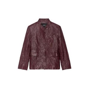 쟈딕앤볼테르 주름 레더 재킷 RWBL01084