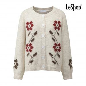 [르샵] 레드 플라워 버튼 니트 가디건 (BPBKC017A)