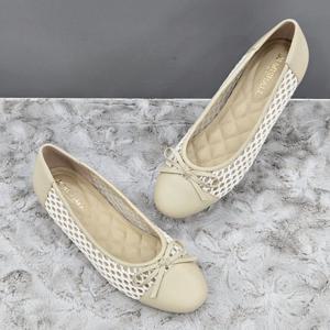 [탠디]패턴 콤비 리본 플랫슈즈 X2HS50YZ59 G-BEIGE 4SD JJ