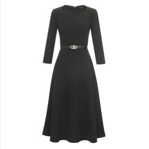 [미니멈]7부 소매  플레어 원피스 (MYAAWO2400B1K)_IC