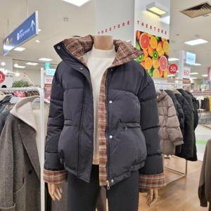 더스토아 HC39 셀리체크배색패딩JP 5VND401P014