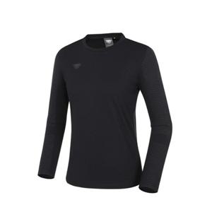 [다이나핏] YWW24232Z1 여성 부드러운 양면 기모 스트레치 BLACKLIGHT (블랙라이트) 긴팔티 HJDWLT