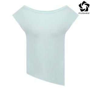 뮬라웨어 여성 슈퍼 소프트 타이업 숏 슬리브 AWSFTS102-LGN-YDP