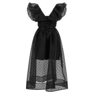 가니 미디 원피스 A1030107099 Black