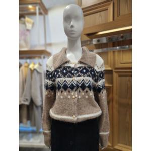 [플라스틱아일랜드]MARIO플라스틱아일랜드 카라배색니트가디건 PR7XD0G