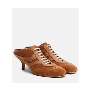 드리스반노튼 65 레더 트리밍 스웨이드 뮬 P01154530