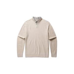 [올젠]스탠카라 브이넥 우븐셔츠 레이어드 스웨터 ZBF4ER1202