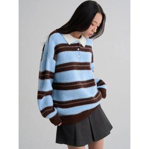 (356171SM1Q) [에잇세컨즈] 스트라이프 킬라 미니원피스  스카이 블루