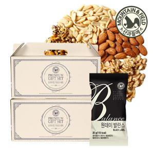 [산과들에] 검은콩 그래놀라 원데이발란스블랙 20봉 선물세트x2박스