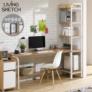 [리빙스케치] 국내제작 듀크 1800 WA h형 철제 책상[착불]북앤드 증정 컴퓨터 학생용 책상 다용도테이블