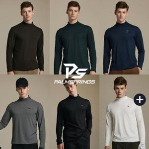 [2장세트] 팜스프링스 남성 베이직 기모 터틀넥티셔츠